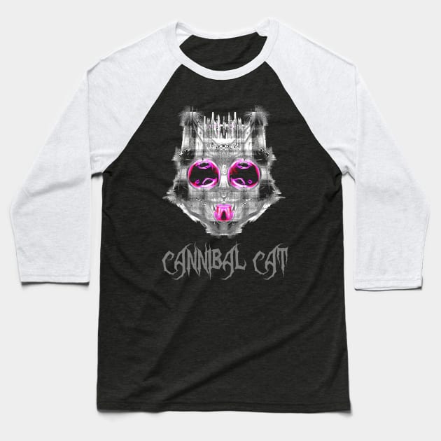 Cannibal Cat Pink Cataracts Baseball T-Shirt by 2ndEnd